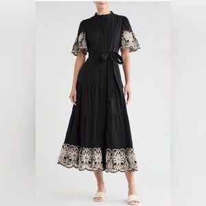 Love By Design Southampton Embroidered Maxi Shirtdress